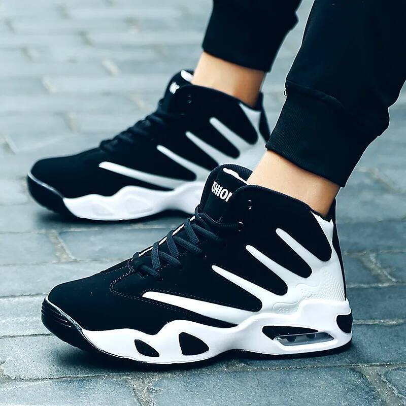 ddmyoutdoor Men Sneakers Women Brand High Top Male Basketball Unisex Breathable PU Leather Sports Shoes Couple Trainers Zapatos Hombre Outdoor Outdoor