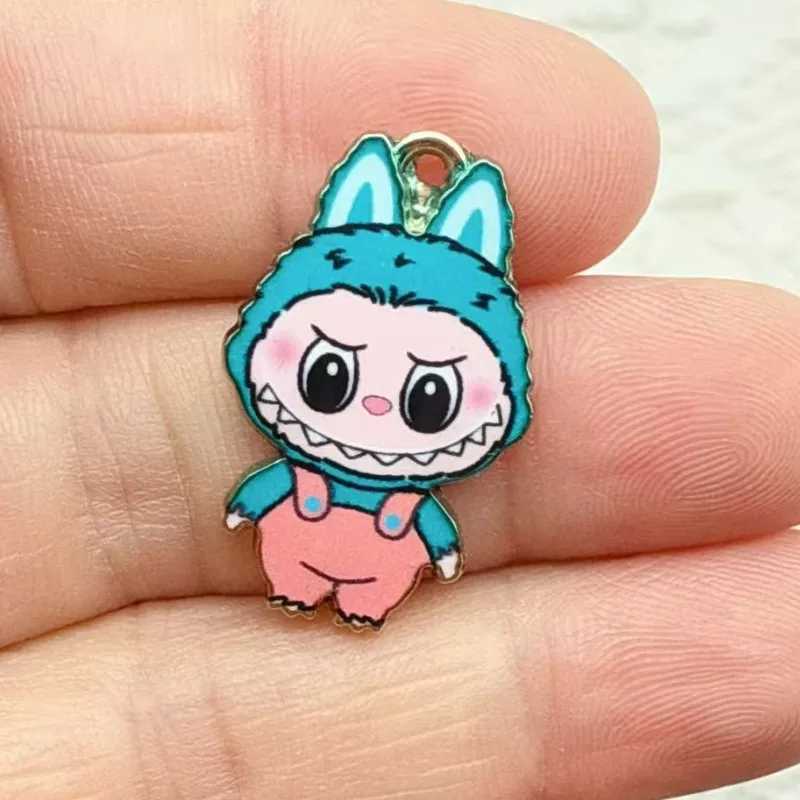 10PCs Cute Cartoon Charms Multicolor Animal Enamel Gold Color Metal Pendants DIY Necklace Bracelets Jewelry Making XJ250607
