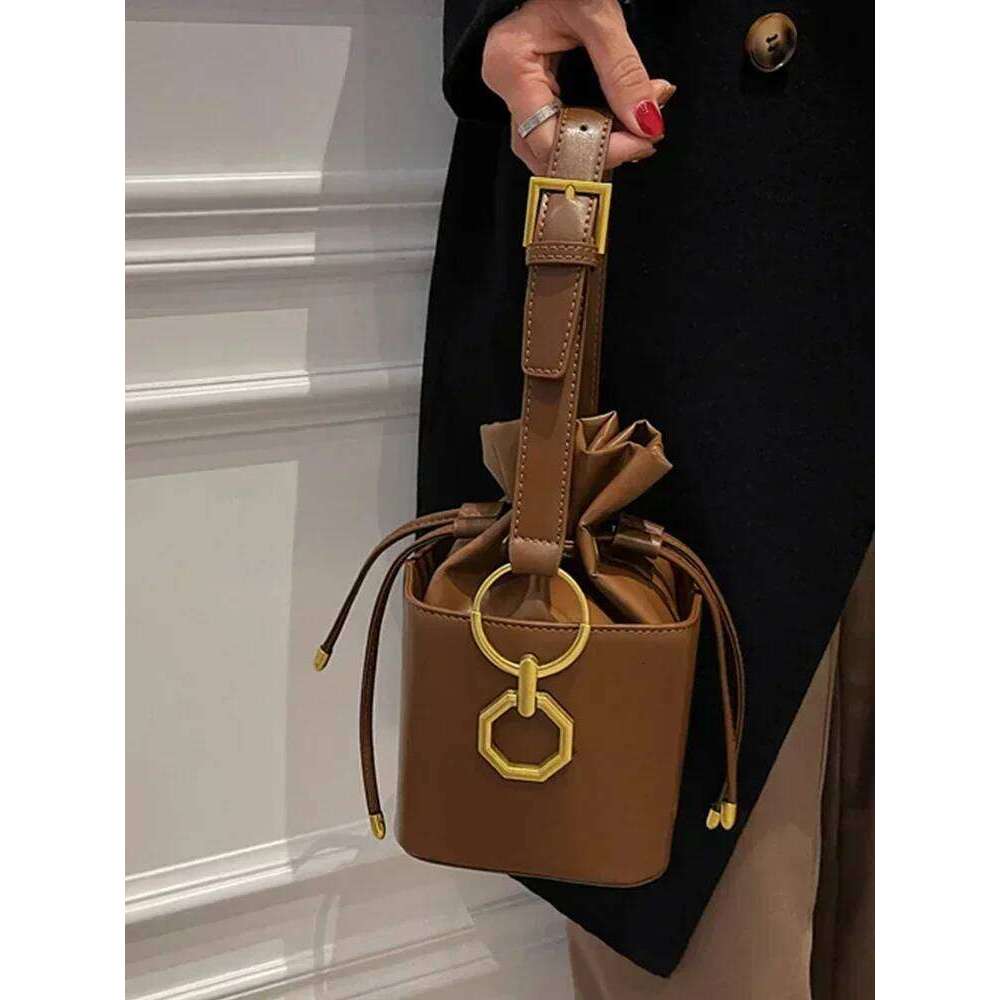 Vintage PU Leather Mini Crossbody Bag Women Autumn Fashion Commuter Handbags 2024 New Solid Color Lady Square Pack