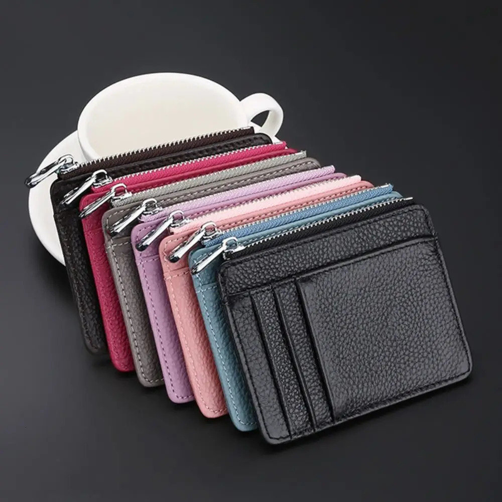 Multi-card Slot Card Case Universal Genuine Leather Simple ID Package Ultra Thin Card Holder Men Women 250605