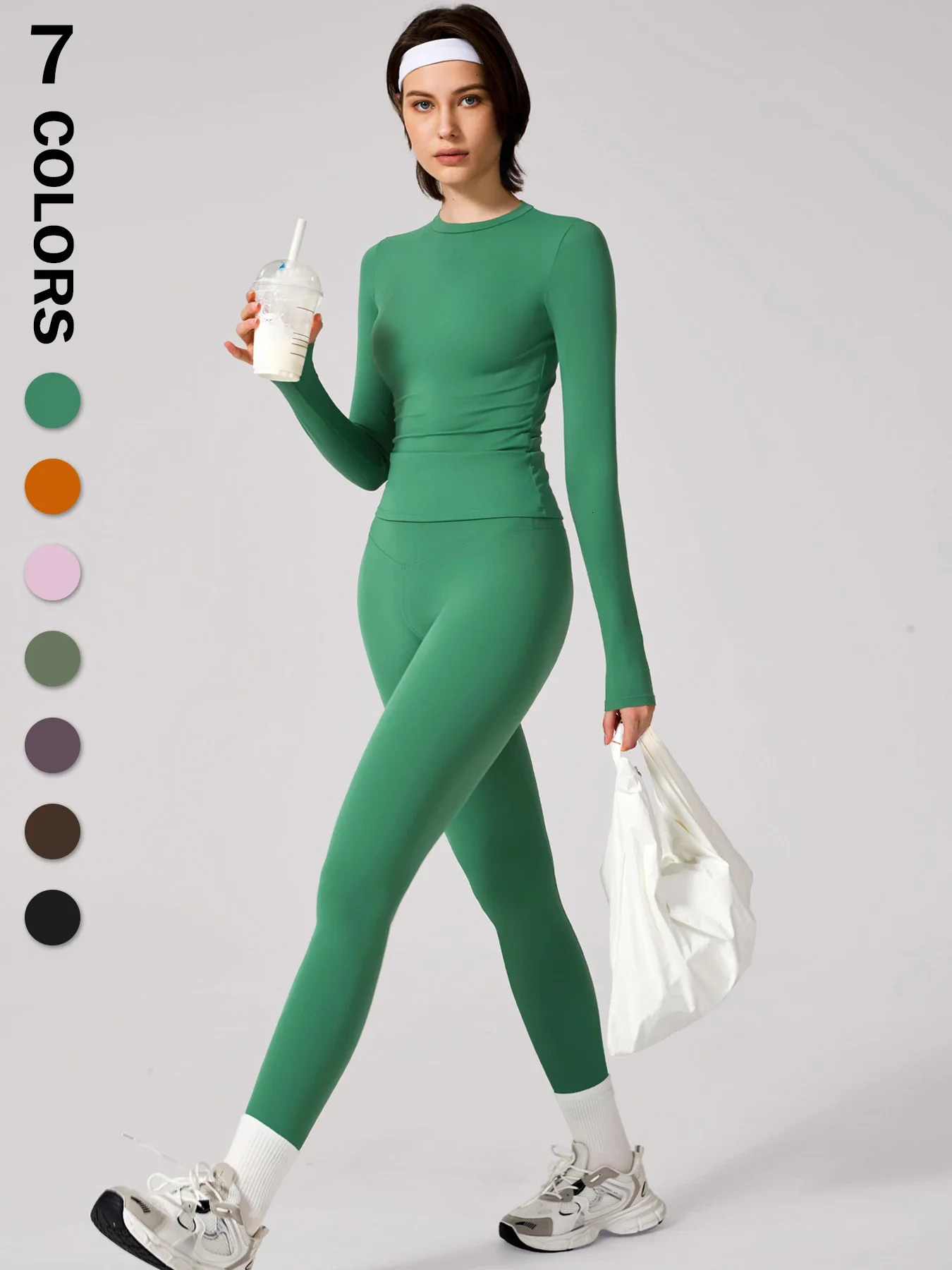 Women Set Sportswear Tracksuit Yoga Suit Sport Clothes Shirt Trousers Long Sleeves Pants 2Pcs Gym Fiess Training Slimming 250606