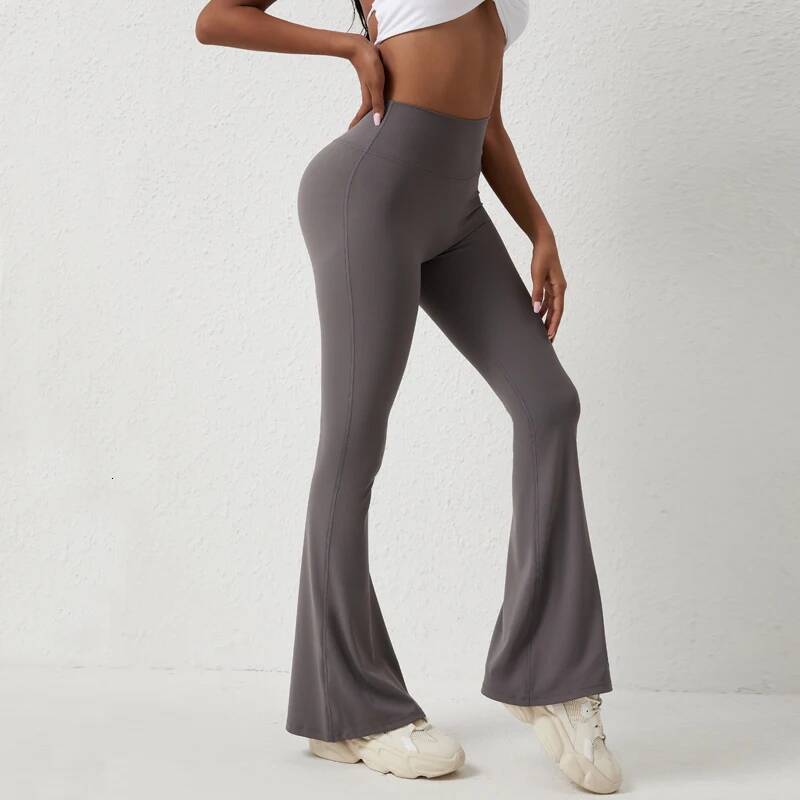 QINACTIV Flare Leggings Women Bell-bottoms Yoga Trousers High Waist Fiess Pants Stretch Gym Casual Sports