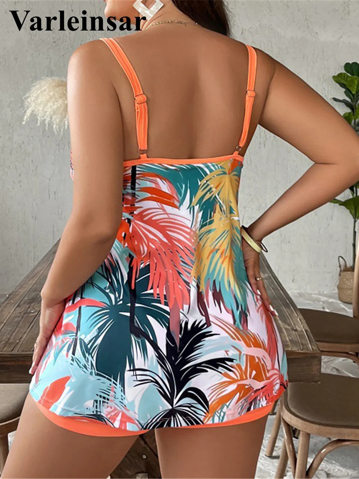 0XL 4XL Printed Bikini Plus Size Large Swimwear Women Swimsuit Female Twopieces set Bather Bathing Suit V5901 250603