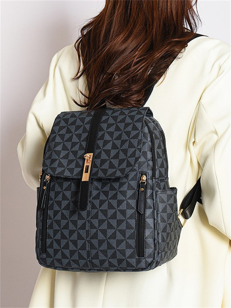Designer bag free shipping 2025 new fashion light luxury high-end texture printed large capacity fashion backpack for womens