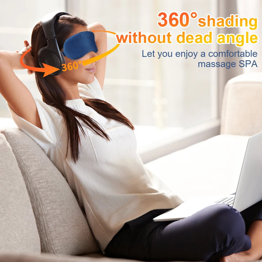 Electric Heating Eye Mask Infrared Compress Eye Massager Relieve Fatigue Reduce Dark Circles Sleep Shade Eye Massage Glasses 250603