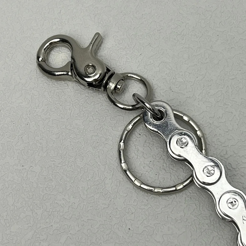 Japanese Trend Thick pants chain Hip hop punk style Essential for Going Out Bicycle chain style Jeans waist decoration 250530