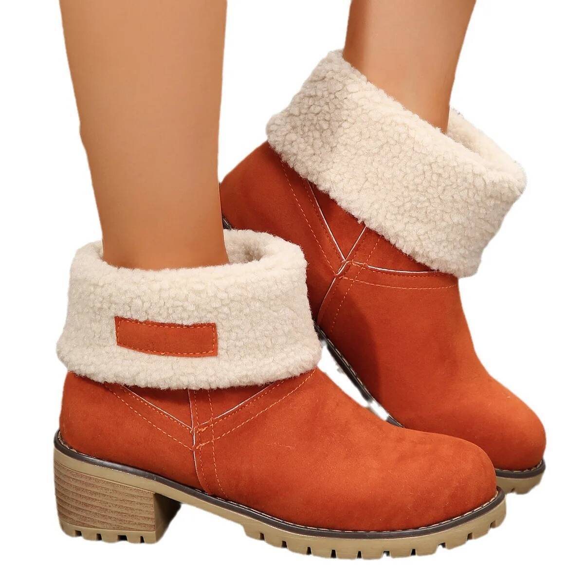 Ddmyoutdoor Thick Plush Snow Women Faux Suede Non Slip New Winter Woman Keep Warm Cotton Padded Shoes Platform Ankle Boots Outdoor Shoes