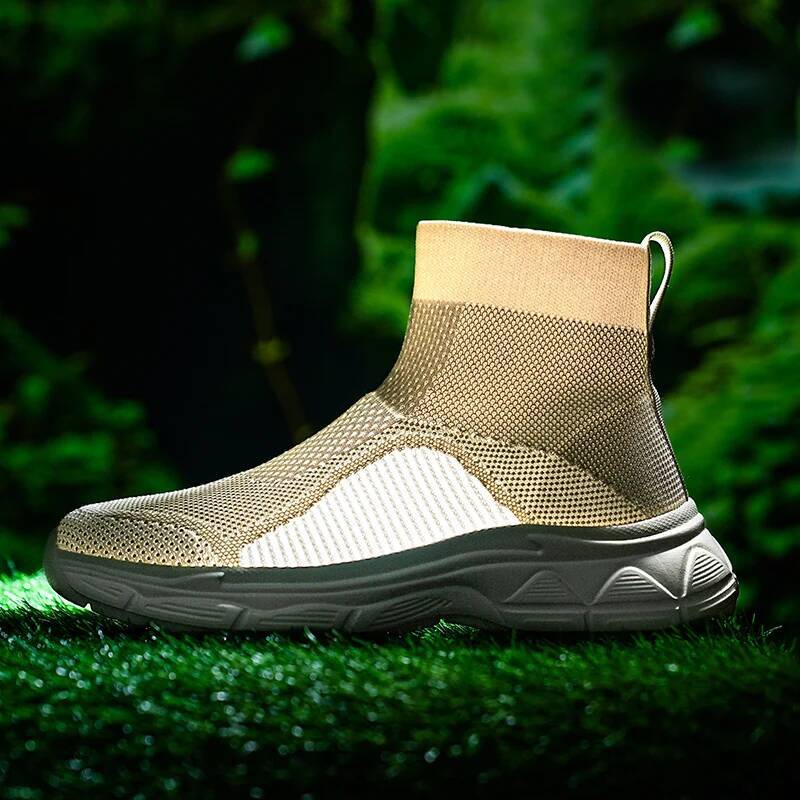 Ddmyoutdoor Ddmyoutdoor Plus Size Couple High Top Woven Mesh Breathable Sports Shoes For Men Lightweight Platform Socks Sneakers Women Outdoor Outdoor