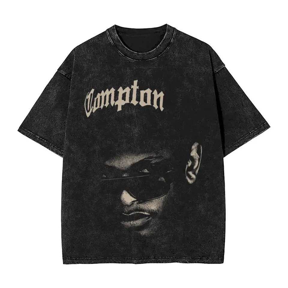 Eazys E Rapper Washed T Shirt Streetwear Hip Hop Vintage T-Shirt Tops for Men Women 100% Cotton Harajuku Printed X250607