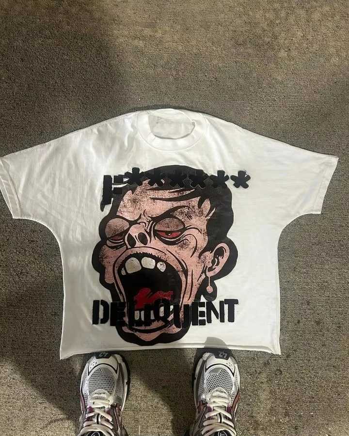 Strtwear T Shirt Y2K Hip Hop Gothic Graphic Print Oversized TShirt Men Women New Harajuku Round Neck Cotton Short Sleeve Tops X250607