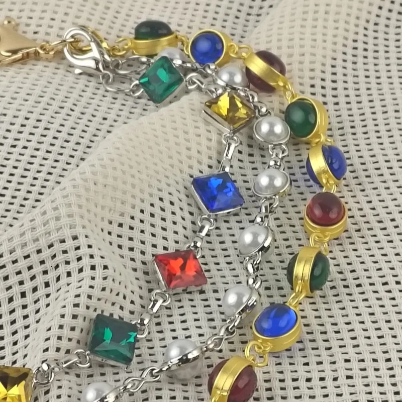 Model Locomotive Chain Colorful Round Beads Pearl Pants Chain Trendy Men And Girls Ones Waist Hip Hop Accessories 250604