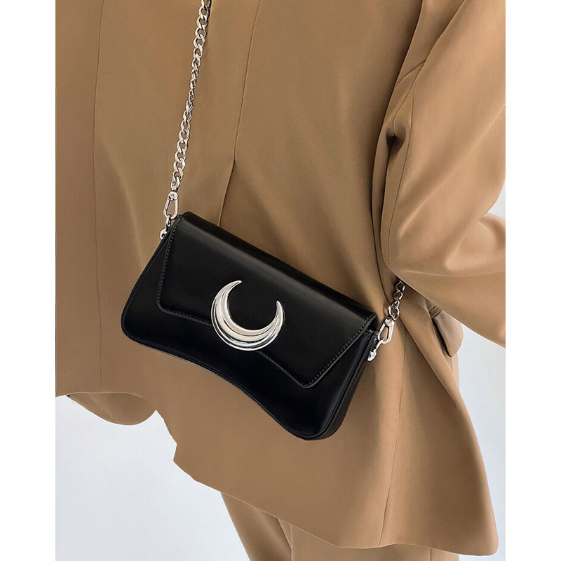 designer Niche Moon Bag Chain Underarm Bag for Women 2025 New Fashion Women's Bag Multi-use Baguette Bag Single Shoulder Crossbody Bag