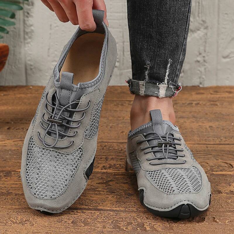 Ddmyoutdoor Man Sneaker Lightweight Mesh Handmade Loafers Sports Flat Bottom Driving Outdoor Mocasin Shoes Zapatos De Hombre Outdoor Shoes