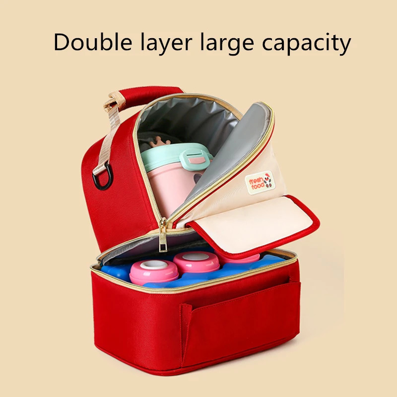 Large Capacity Lunch Bag Waterproof Mummy Diaper Bags Backpack Multifunctional Breast Milk Preservation Storage Container 250606