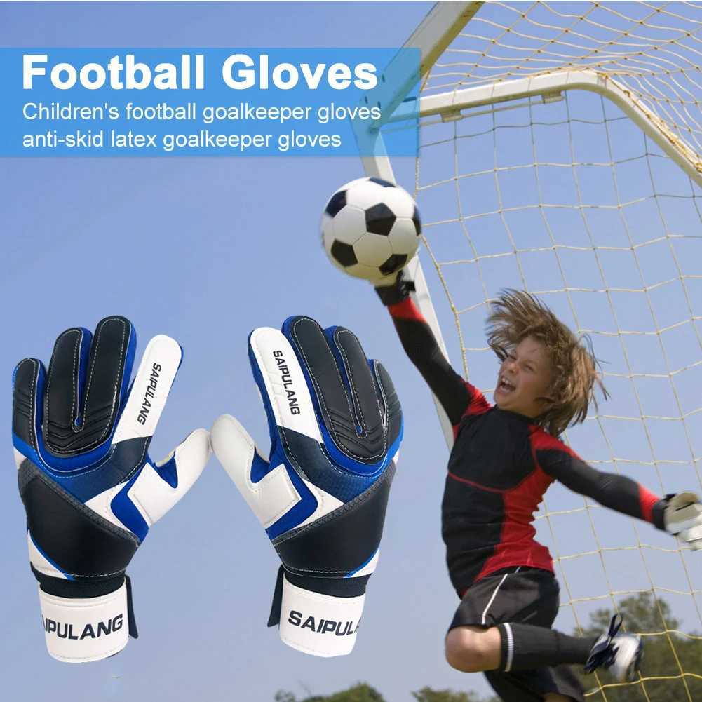 Professional Goalkeeper Gloves Adults Kids Football Soccer Goalie Gloves Non-slip Thickened Latex Keeper Glove Finger Protection XJ250606