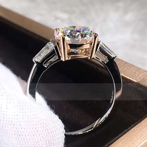 Direct Sales Low Price Wedding Band Ring for Men Real Solid Gold 14k 3 Ct Moissanite Ring