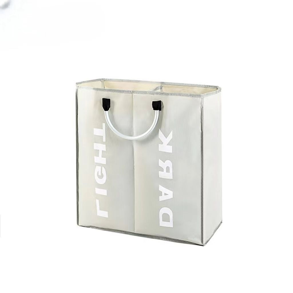 Large capacity two grid aluminum handle hand-held dirty clothes basket Various styles
