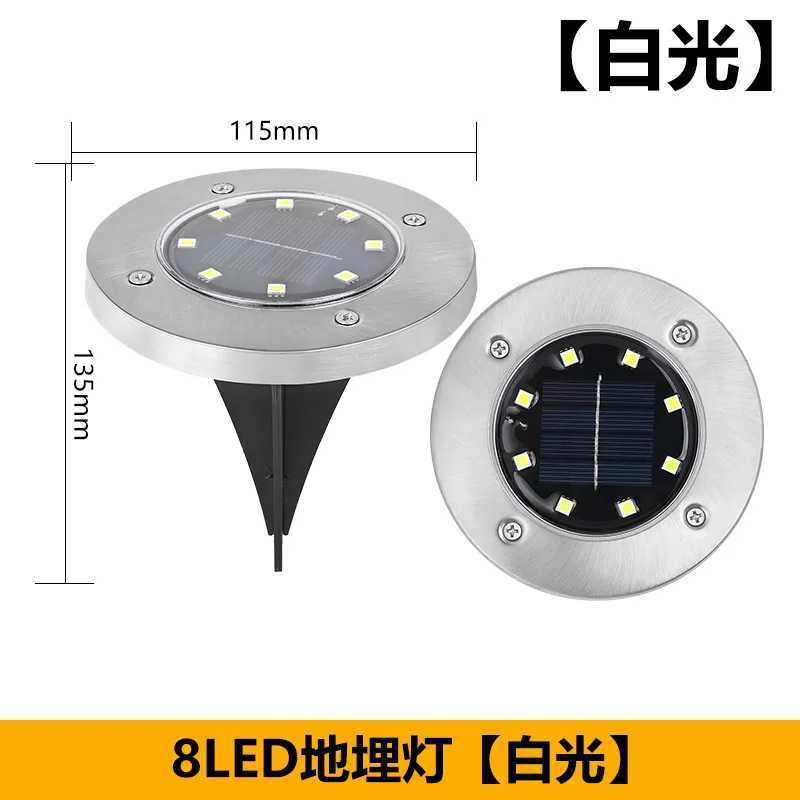 Solar Ground Lights LED Waterproof Solar Garden Lights Outdoor Bright in-Ground Lights Landscape Lighting for Patio Pathway Lawn W250607
