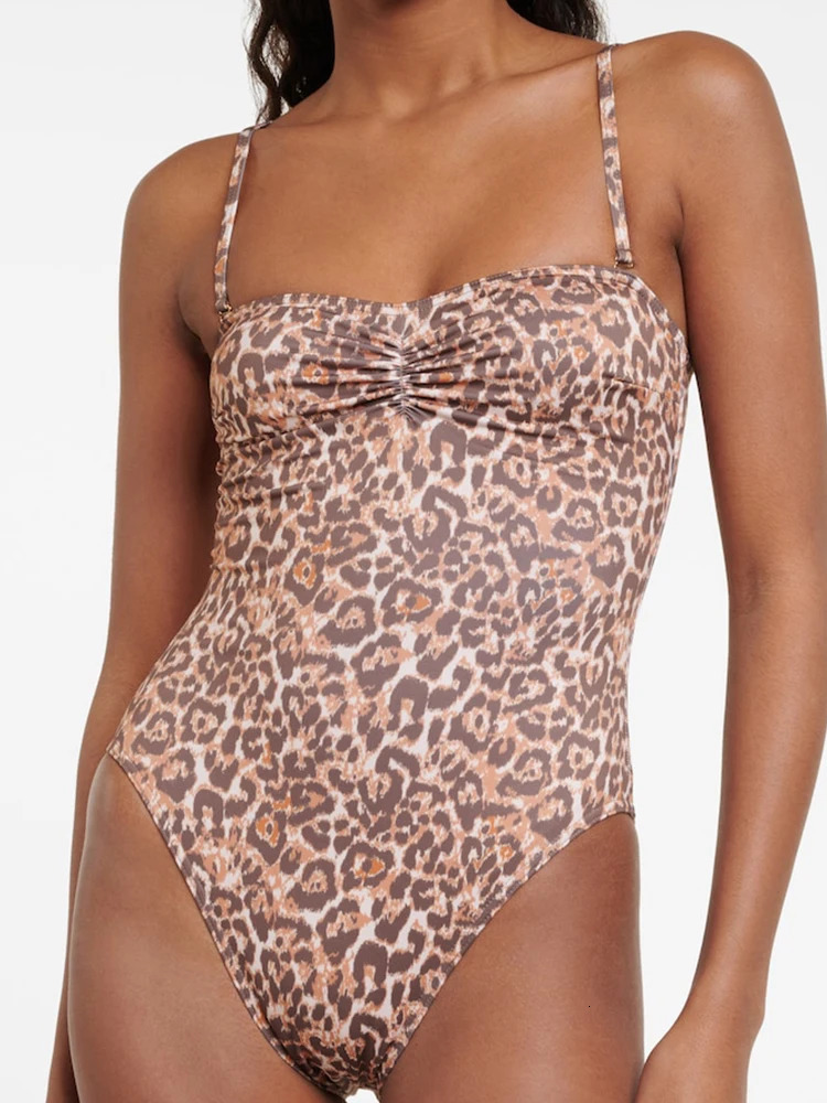 Miyouj Leopard Suit Swimsuit String Bodysuit Sexy Bathsuits 2025 Swimsuits High Cut Swimwear Solid Color Bathwear 250530