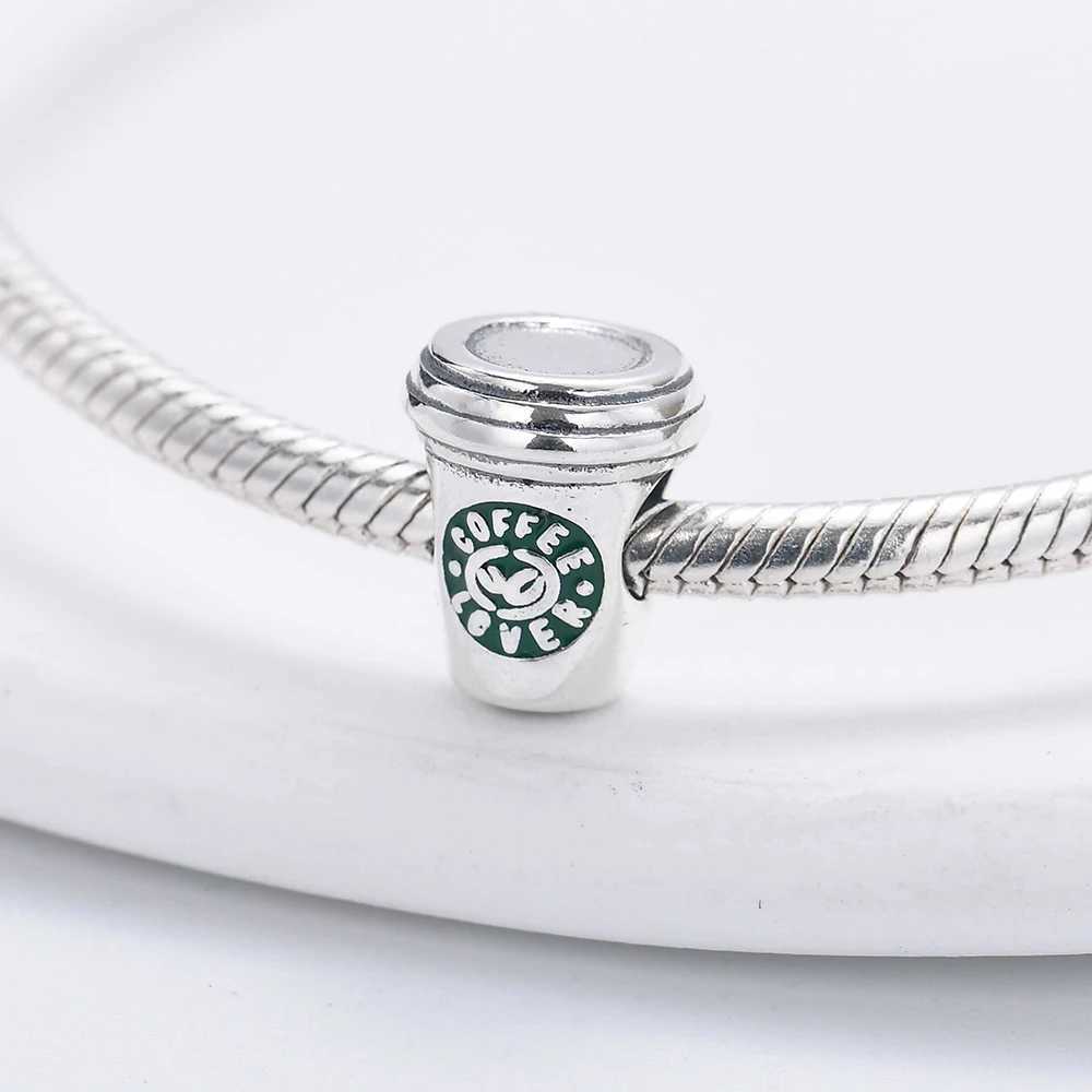 New 925 Sterling Silver Charm Fit Original Bracelet Accessories Women Jewelry Leisure Time Series Coffee Machine Tumbler XJ250607