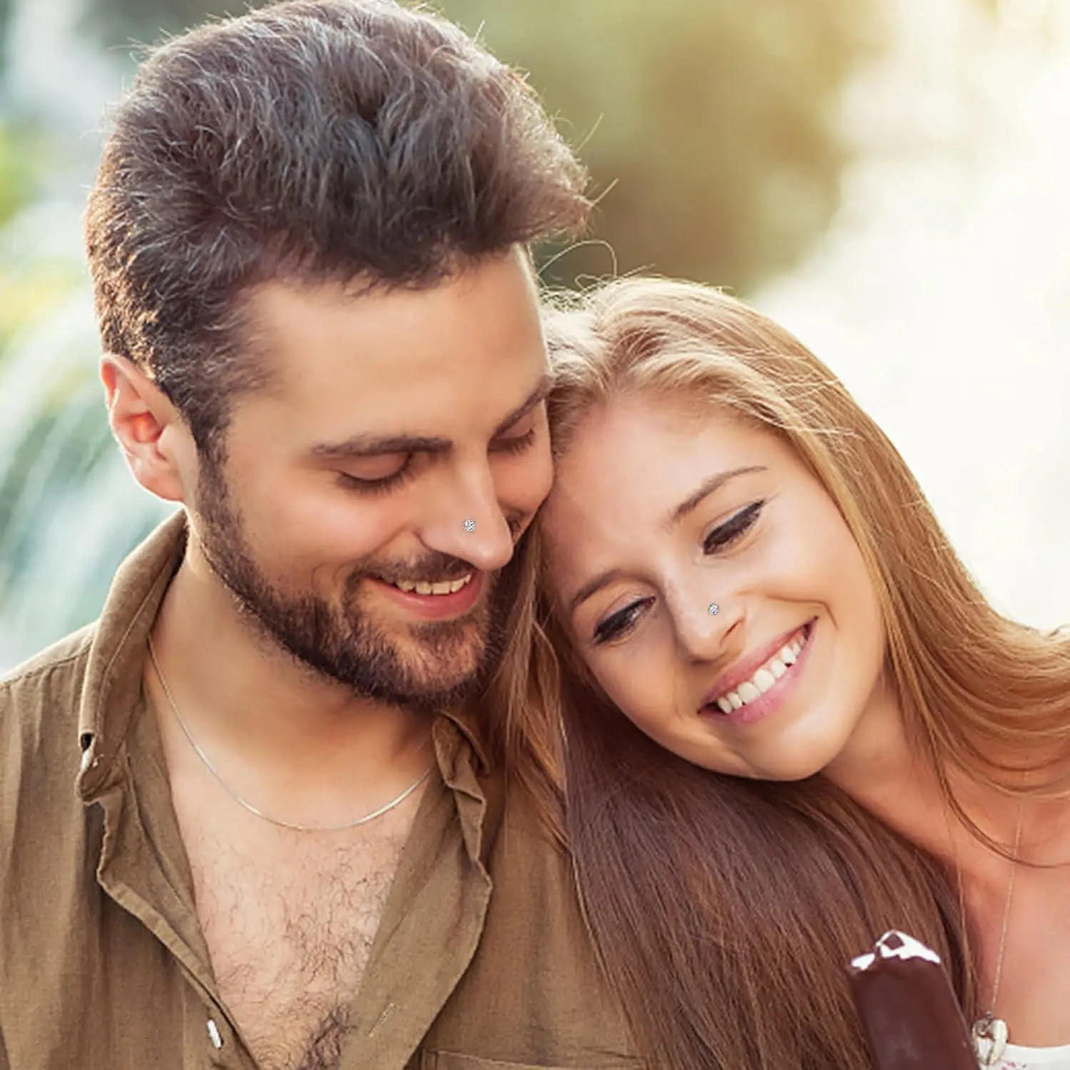 Fansilver 8Pcs S925Sterling Silver Nose Rings Studs for Women Men Star Marquise Heart Square Round Shaped L Shape Nose Ring 250605