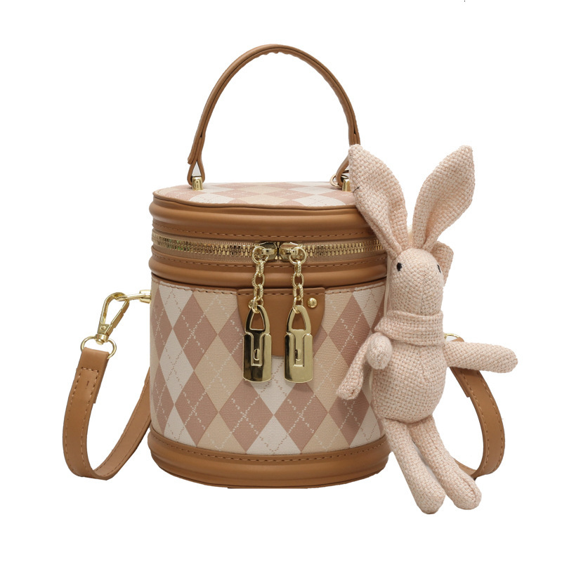 designer Minimalist Quilted Cylinder Bag for Women 2025 New Summer Fashion Casual Crossbody Bag Hot-Selling Handbag Bucket Bag for Women