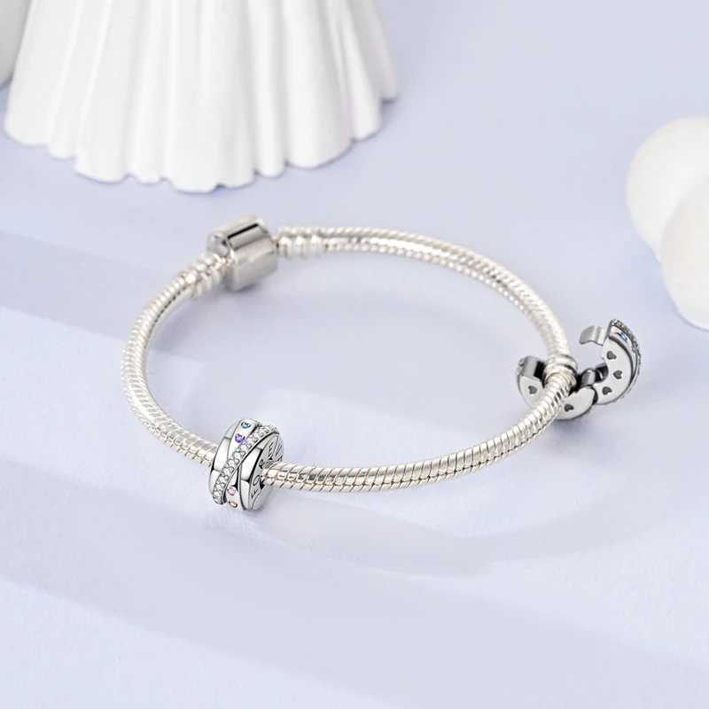 925 Silver Colorful Zircon Stars Butterfly Safety Buckle Separator Charms Beads Fit Pandach Original Bracelet Fine DIY Jewelry XJ250607