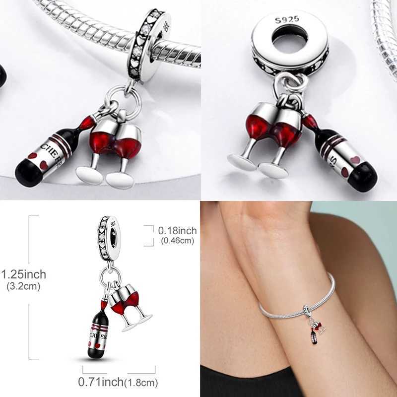 New 925 Sterling Silver Charms Bead Original Red Series Charm Pendant Fit Bracelet Necklaces DIY Birthday For Woman Jewelry Gift XJ250607