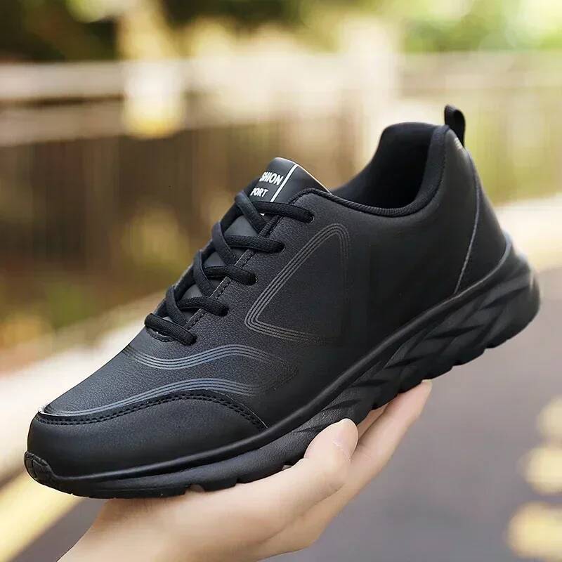 Ddmyoutdoor MAEDEF Spring Autumn Waterproof Walking Sneakers Leisure Male Leather Sports Shoes Non Slip Footwear Tennis For Men Outdoor Shoes