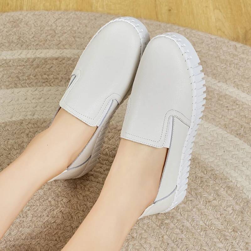 Ddmyoutdoor Ddmyoutdoor Women S PU Platform Outdoor Hiking Work Summer Breathable Single Casual Flat Bottom Anti Slip Vulcanized Board Shoes Outdoor S