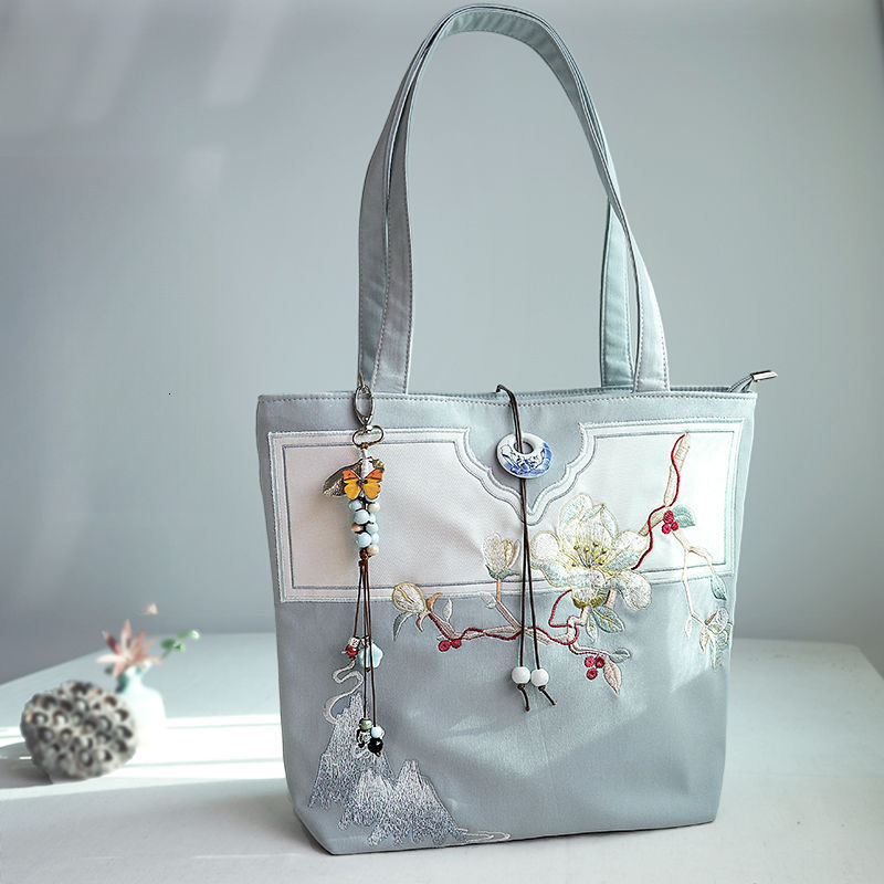 Top Brand High Quality New Style Original Boutique Literary Style Ancient Style Hanfu Canvas Backpack Handbag Shoulder Bag for Women New Free Delivery