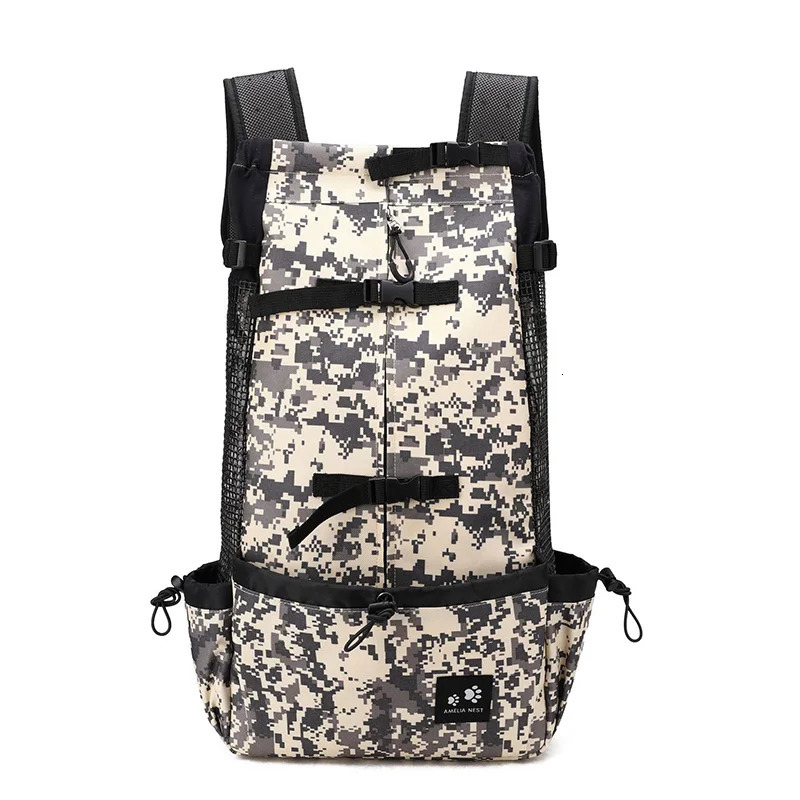 Travel Riding Driving Pet Backpack Carring Supplies for Medium Large Dogs Camouflage Big Dog Bags Samoyed Labrador Corgi 250603