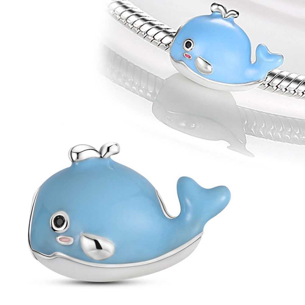 925 Sterling Silver Dolphin Pendant Fits Charms Silver 925 Original Bracelet for Jewelry Making XJ250607