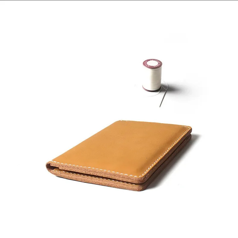 Ultra Thin Small Wallet Short Cowhide Casual Mens Vertical Simple Bifold Wallets Soft Leather Credit Card Holder Moneybag 250605