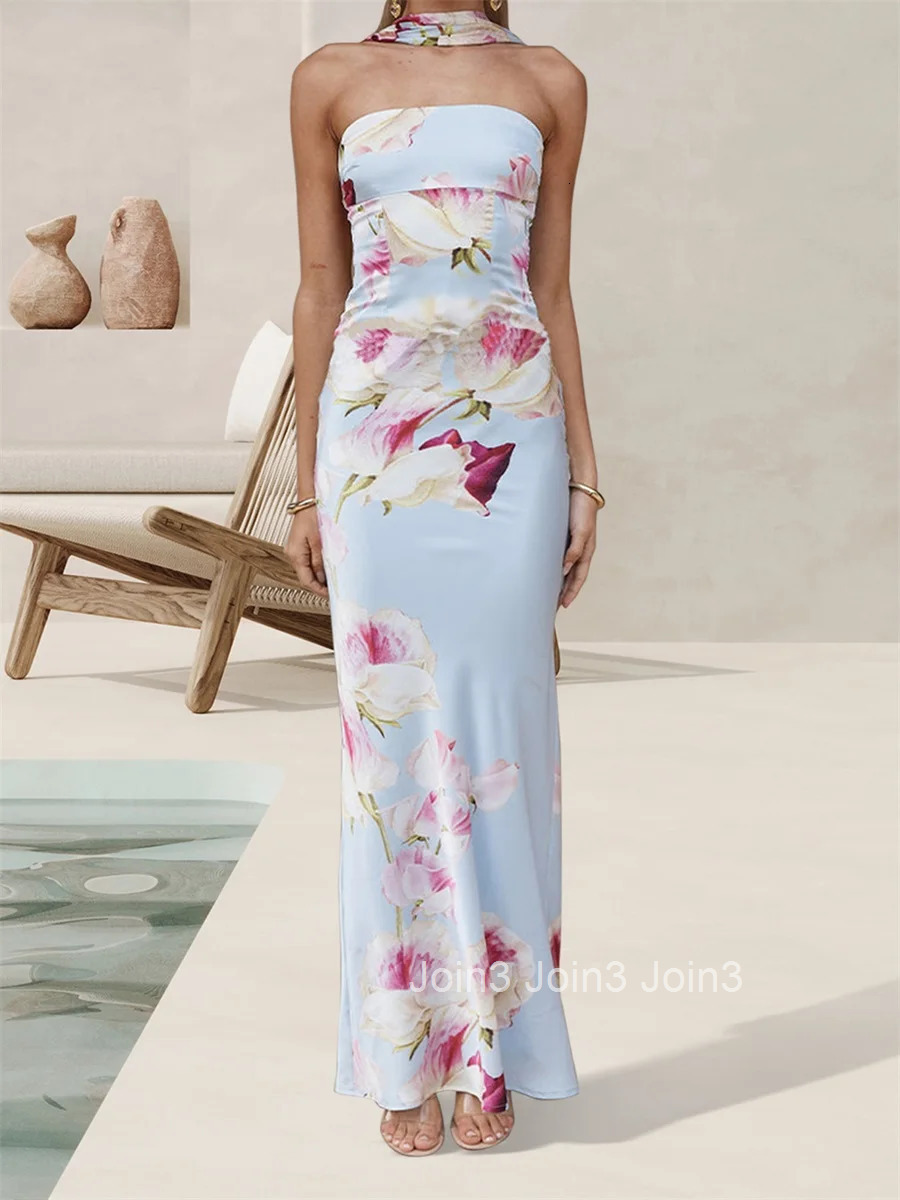 Elegant Maxi Dress with Boho Floral Print and Off-shoulder Design Perfect for Summer Parties and Beach Vacations