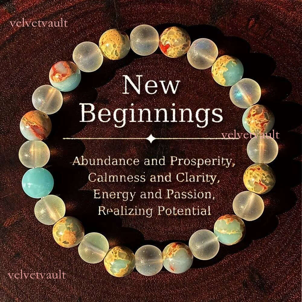 Unisex Natural Stone Self-Love Attracting Good Luck Money Wealth Green Malachite Tiger Eye Beaded Bracelet