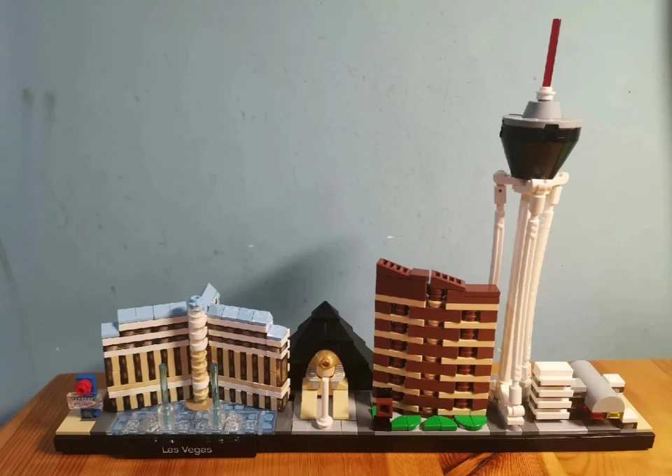 Architecture Compatible With 21047 Architecture Las Vegas Building Blocks Bricks Toys For Adults Kids Art Home Decoration Gift Z250607