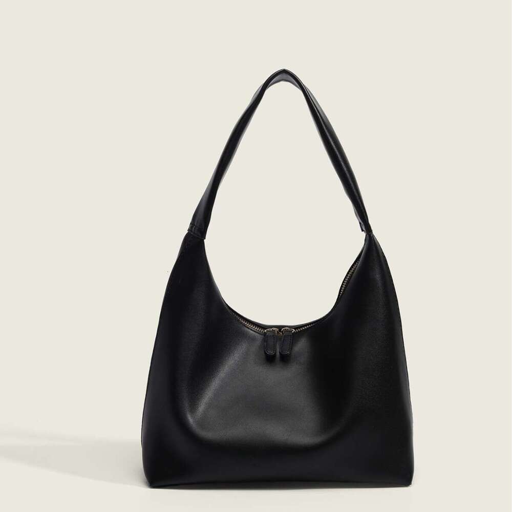 Milk Tea Color Bag for Women, Commuter Large Capacity Shoulder Underarm Summer Korean Retro Soft Leather Tote Bag, 2025 Elegant Versatile New Trendy I