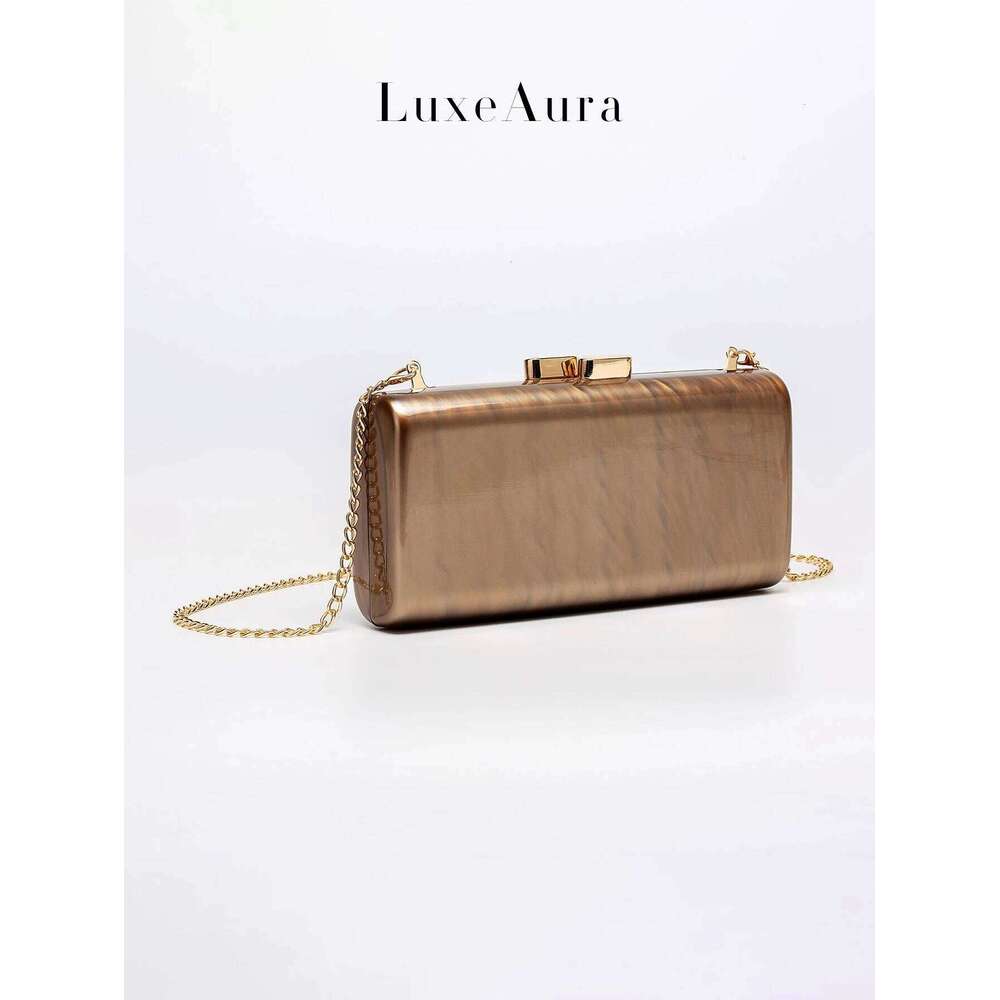 European And American Fashion Retro Pure Color Acrylic Square Box Versatile New Banquet Party Wedding Clutch Single Shoulder Crossbody Bag