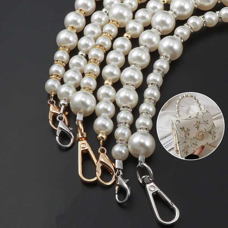 Imitate Pearl Strap for Bags Handbag Accessories Purse Belt Handles Cute Bead Chain Tote Women Purse DIY Replacement Strap Chain XJ250607