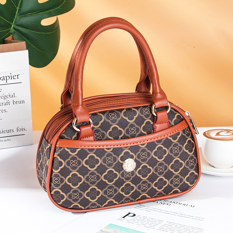 Luxury Brand Designer Bag Middle-Aged Women's Bag 2023 Spring Summer New Fashion Handbag Women's Small Bag Mom's Handheld Grocery Coin 