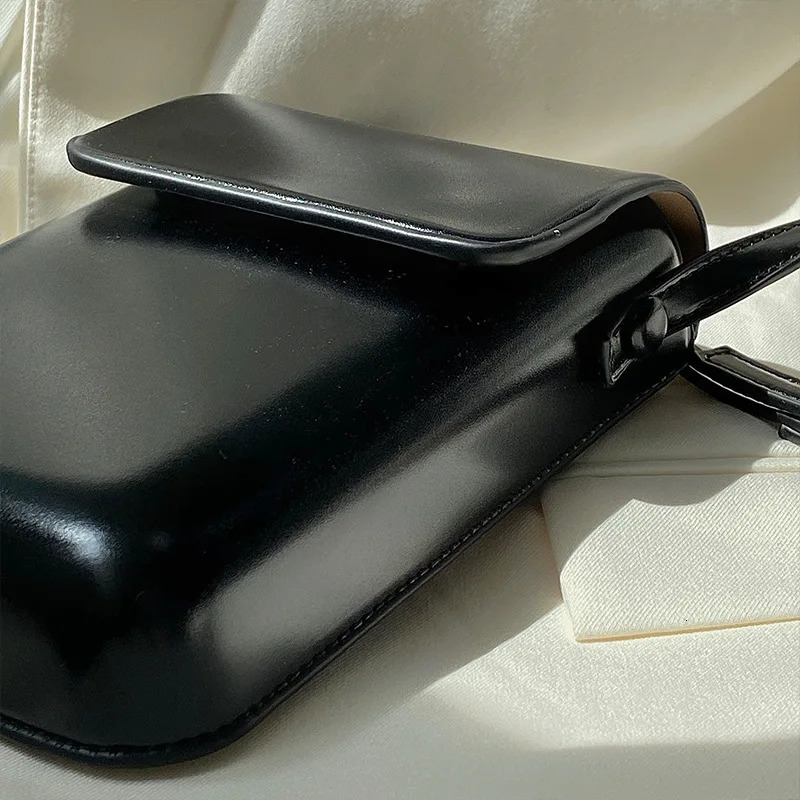 Womens Mini PU Leather Flap Crossbody Bags Shoulder Purses and Handbags for Ladies Phone Simple Solid Bag 250606