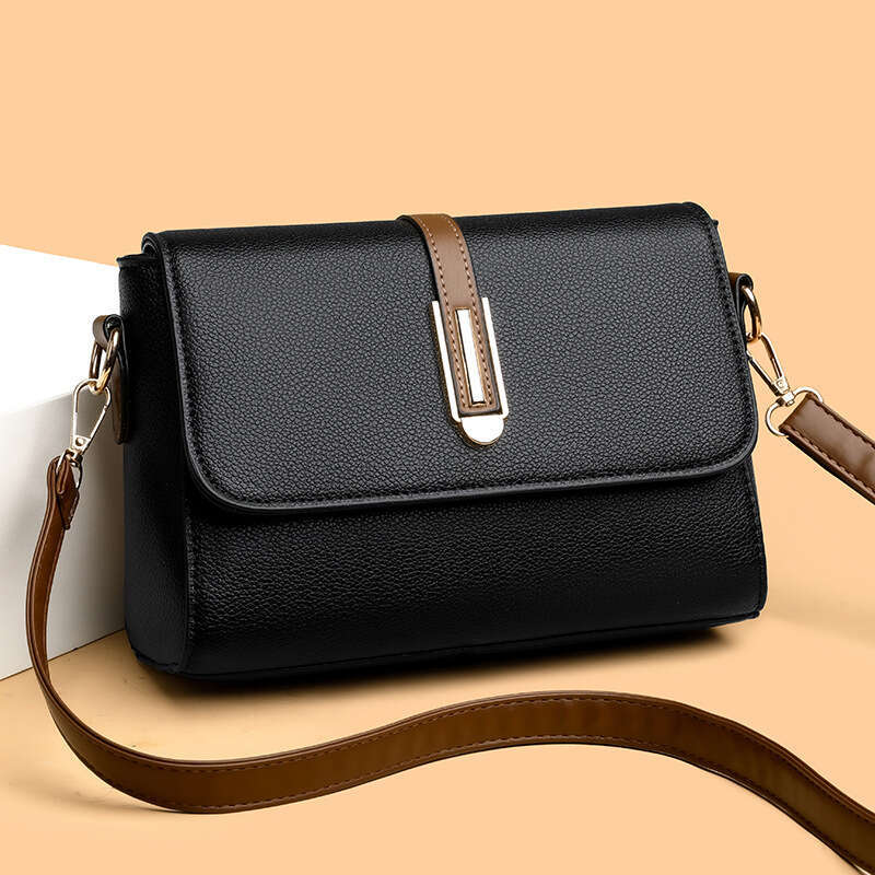 Soft Leather Fashion for Women 2024 New Simple Texture Small Square Internet Celebrity Stylish Shoulder Crossbody Bag