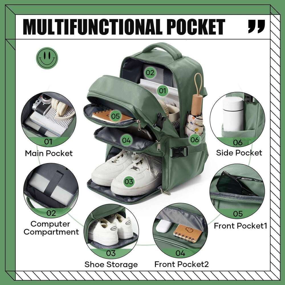 Multifunction Waterproof Travel Shoe Storage,Business Flight Approved Backpack Ryanair 40X20x25,Laptop Hand Lage Bag