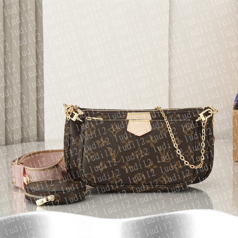 Designer Shoulder Bags 3/p Set Top Luxury Designer Wallet Shoulder Bag Women Classic Flower Pochette Felicie Bag Leather Clutch Tote mirror quality Messenger bag 18a