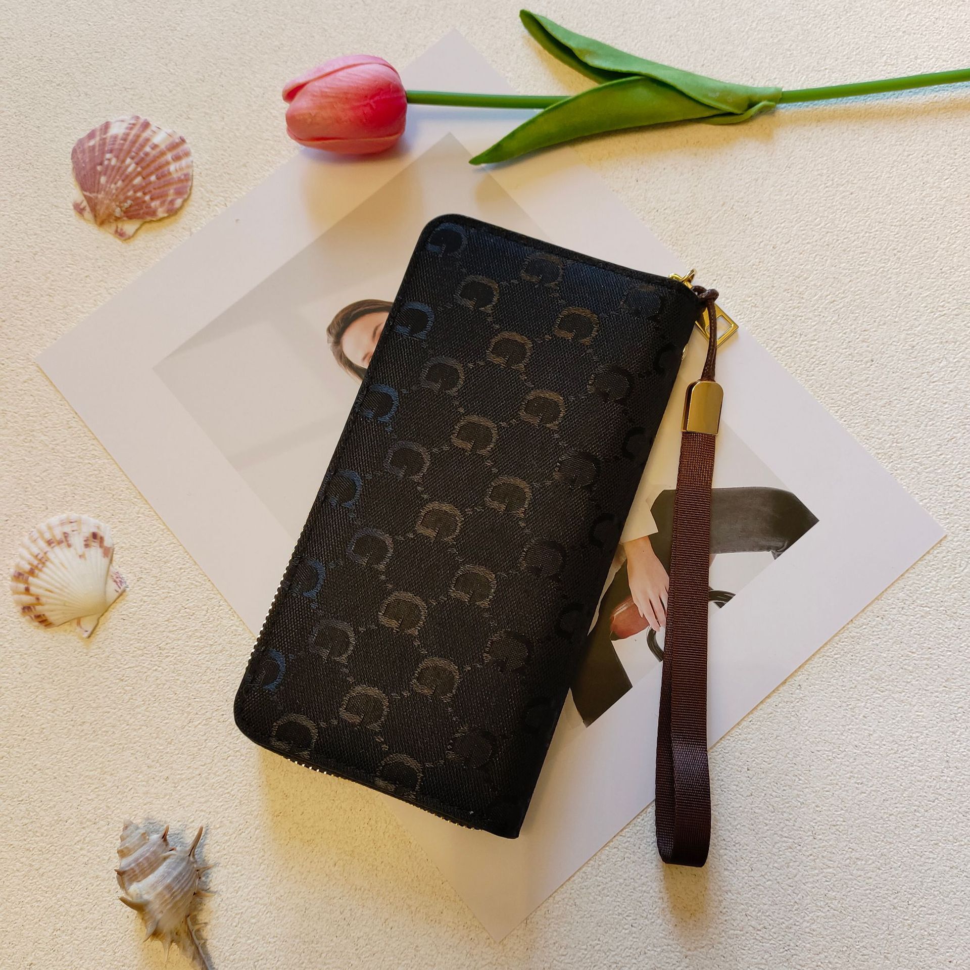 Free Shipping Wallet Women Long Clutch 2025 New Designer Bag Fashion G-shaped Large Capacity Zipper Ladies Wallet Card Holder Phone Bag