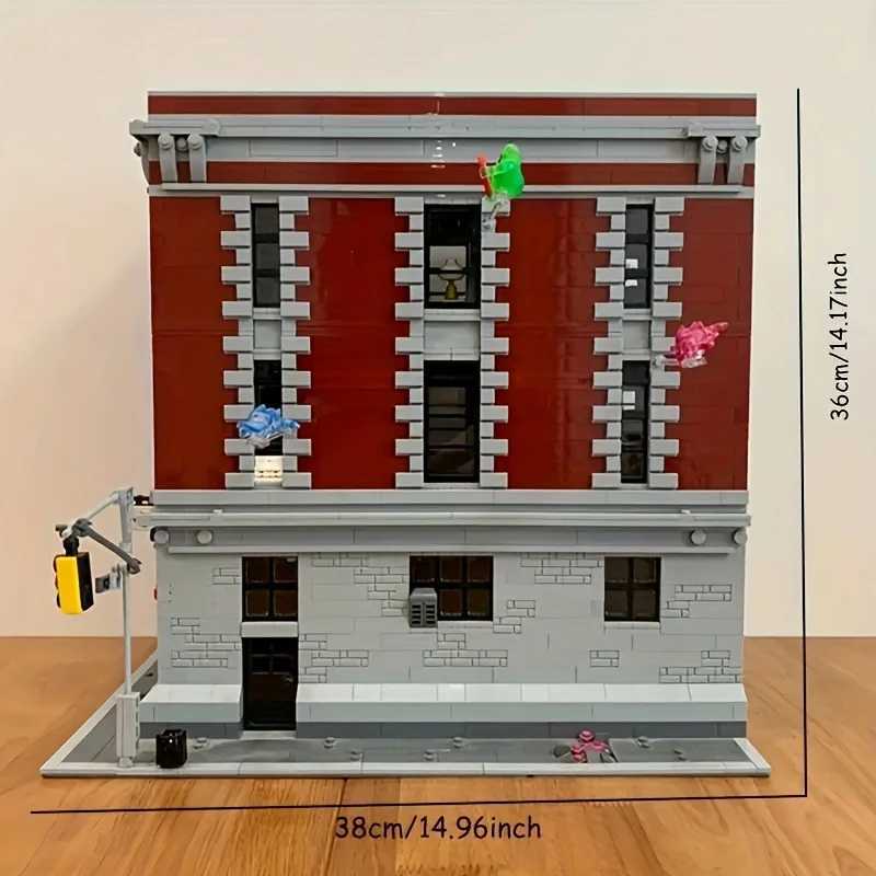 4634Pcs City Street View Ghostbusters Firehouse Headquarters 16001 Building Blocks Bricks Kit Compatible 75827 Kid Birthday Gift Z250607