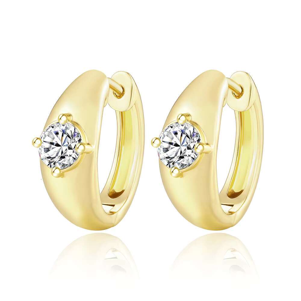 Anniversary gift; Fashion Austrian crystal earrings; 18K gold; white gold; 925 silver; moissanite earrings for