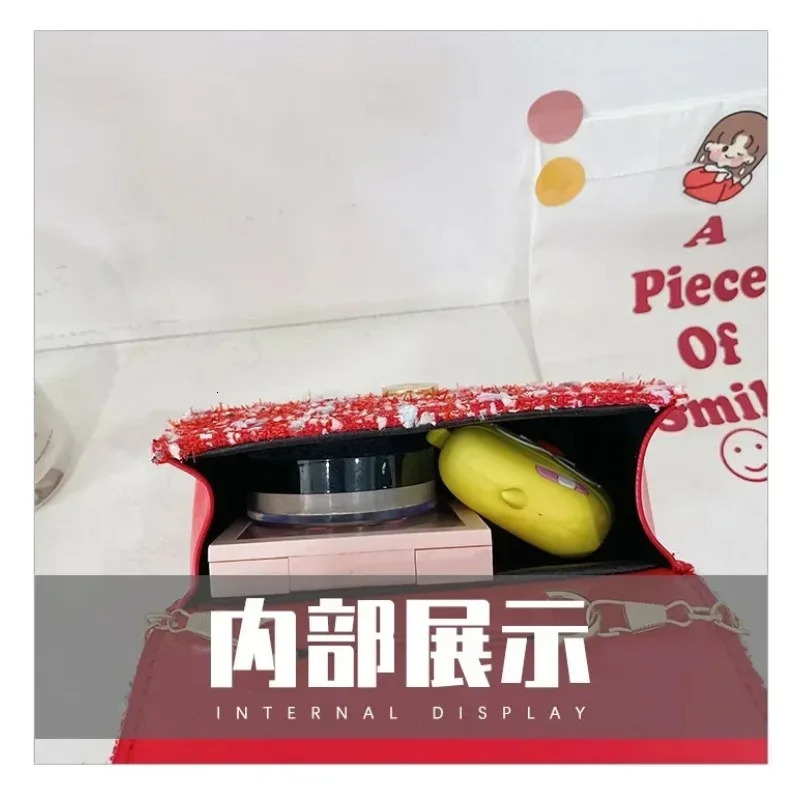 Fashion Mini Cute Princess Handbags Girl Classic Coin Purse Tweed Handbag Children Wallet Kid Money Bag Baby Shoulder Chain Bag 250605