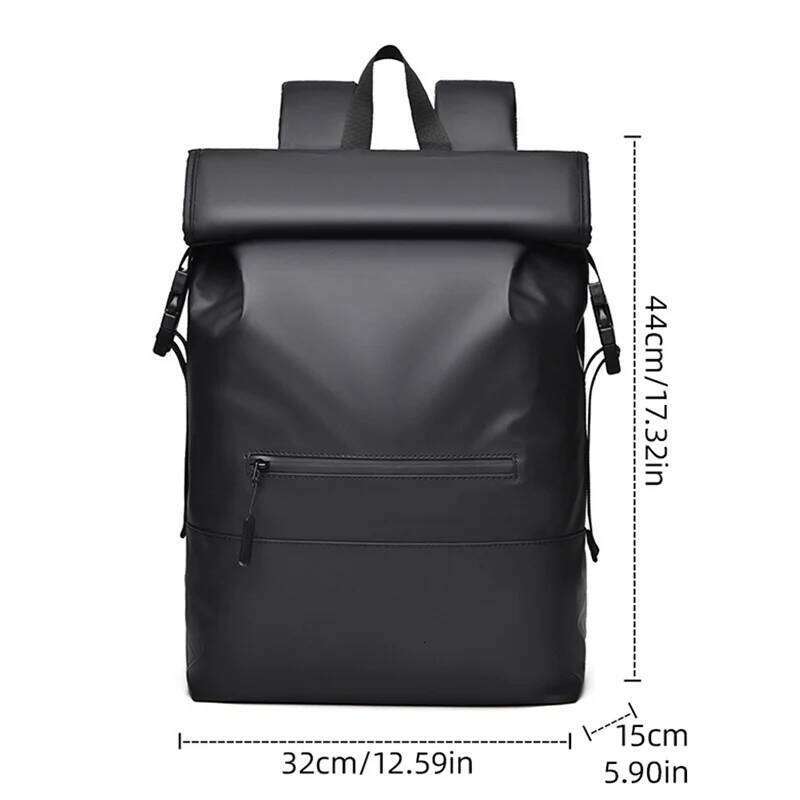 Waterproof Business Travel Backpack Men's Roll-Top Laptop Computer Pack Expandable Commuting Rucksack Large Student Schoolbags